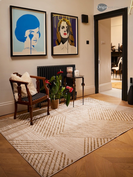 Origin Rug Collection. Ivory Delta Rug (181423) | £45 - £210