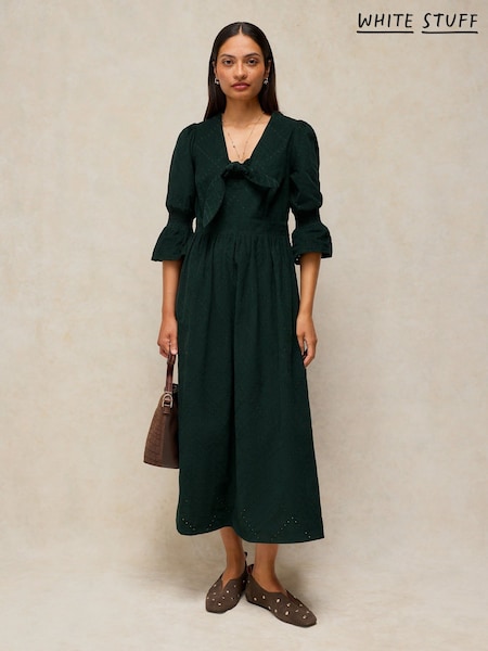 Green - White Stuff Maisie Cord Knot Dress