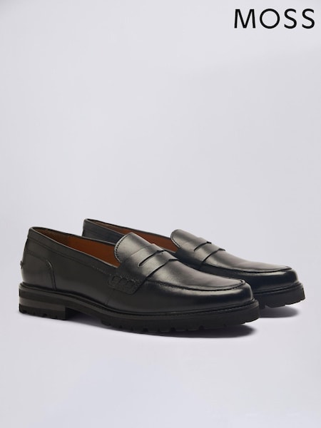MOSS Black Camden Chunky Loafers (182237) | £70
