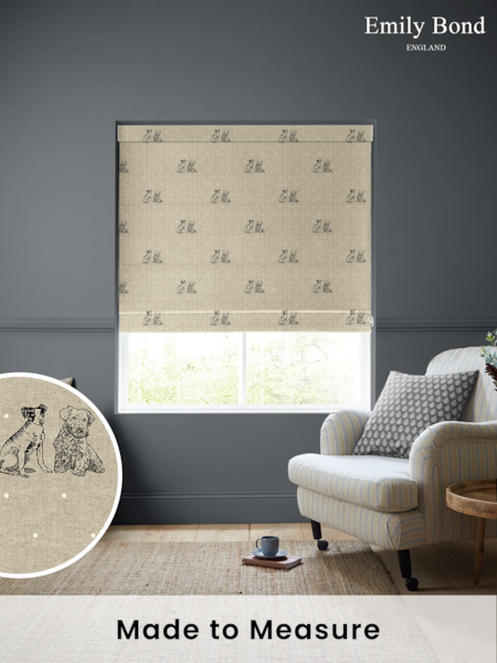 Emily Bond Natural 100% Cotton Millie Made to Measure Roman Blinds (182330) | £79