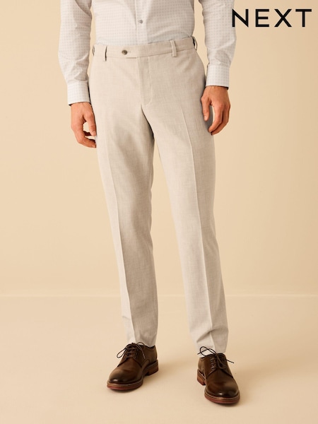 Stone Slim Fit Motionflex Stretch Suit Trousers (182421) | £40