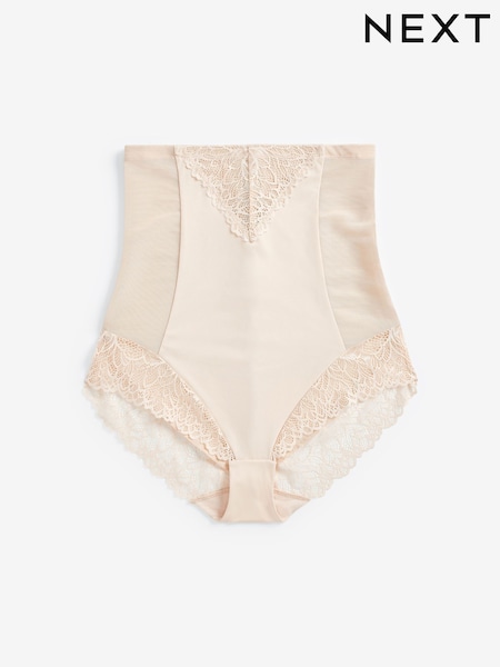 Pastel Rose Nude Super High Waist Briefs Firm Tummy Control Shaping Briefs (182455) | £22