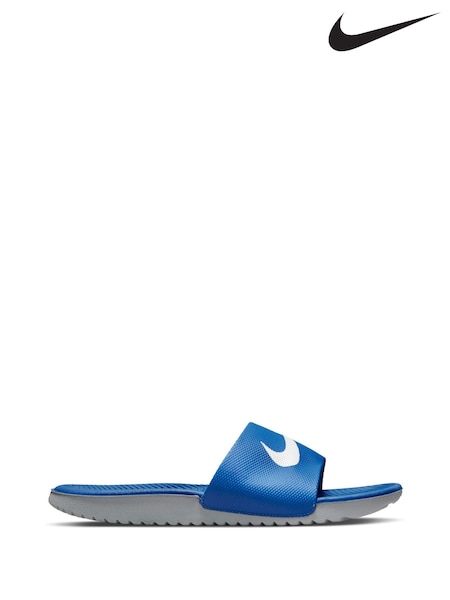 Nike Blue/White Kawa Junior/Youth Sliders (182478) | £23