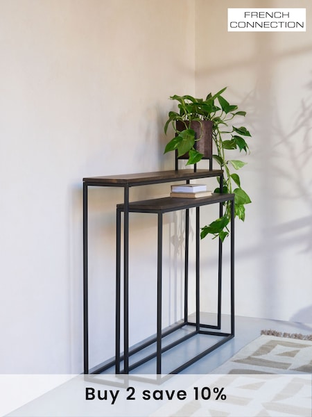 French Connection Dark Mango Wood Zircon Console Table (182641) | £299