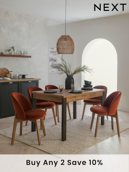 Dark Bronx Oak Effect Dining Table (183381) | £425