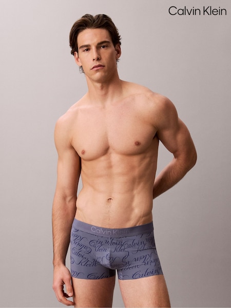 Blue - Regular Calvin Klein Low Rise Trunks Ck Black