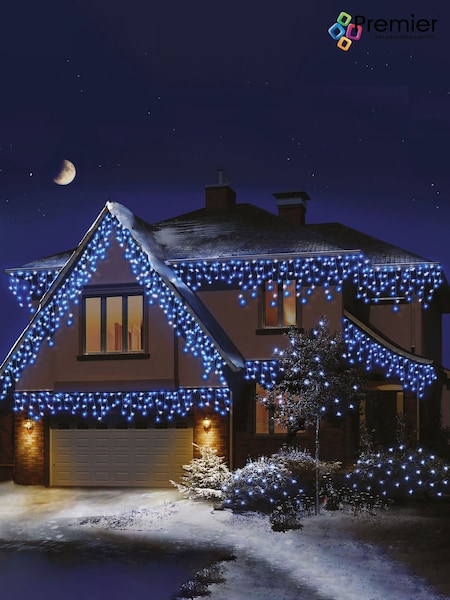 Premier Decorations Ltd White Brite 720 LED Snowing Icicles Christmas Lights with Timer 17.8M (184268) | £72