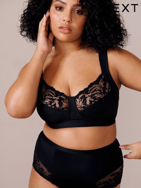 Black F-K Ultimate Comfort Cup Padded Strap Non Pad Non Wired Bra with Side Support (184662) | £24