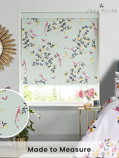 Sara Miller Green Birds & Trellis Made to Measure Roller Blinds (185531) | £58