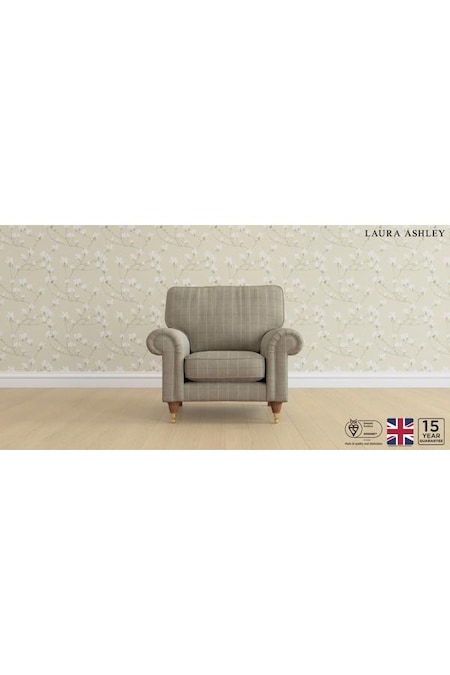 Carolyn Check/Hazelnut Natural Kingston By Laura Ashley (187374) | £925