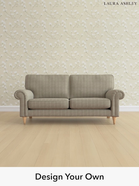 Carolyn Check/Hazelnut Natural Kingston By Laura Ashley (187374) | £1,400
