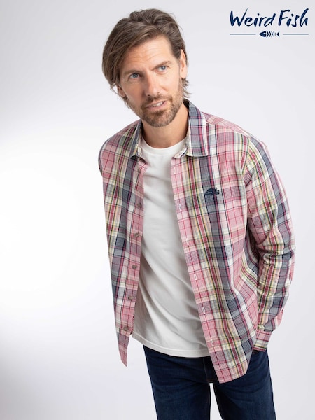 Red - Regular Weird Fish Lando Long Sleeve Check Shirt