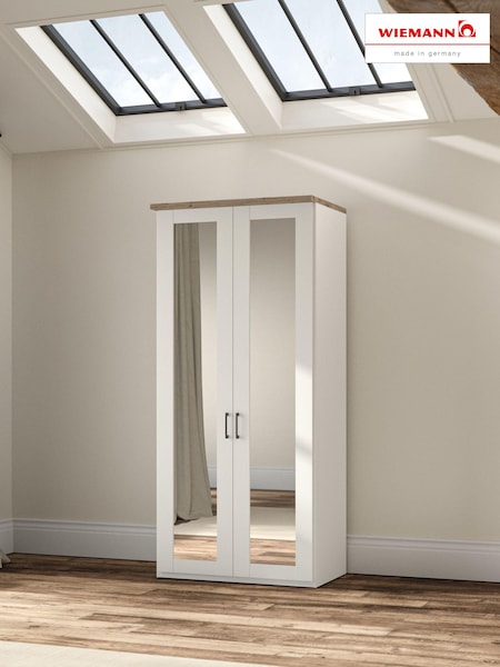 Wiemann White Truro Double Mirror Semi Fitted Wardrobe (187424) | £910