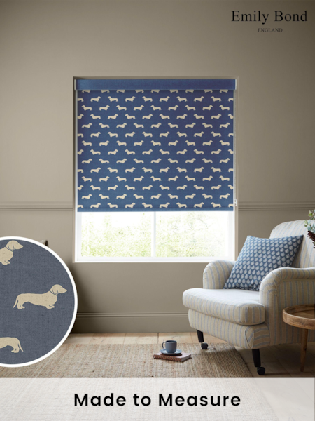 Emily Bond Indigo Peggy Made to Measure Roller Blinds (187486) | £58