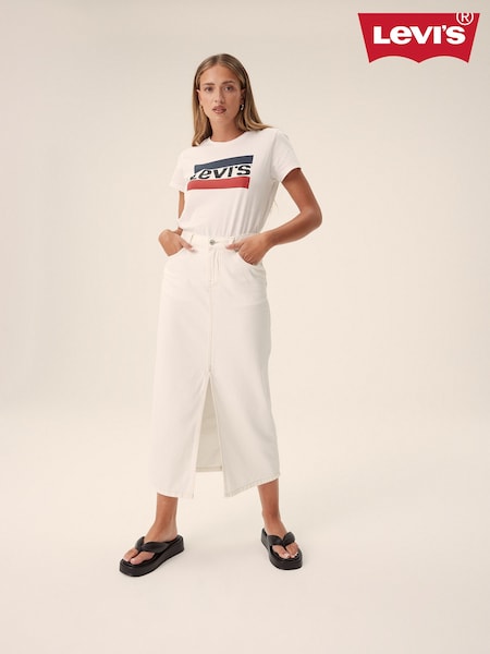 Levi's® White The Perfect Graphic 100% Cotton T-Shirt (187524) | £27