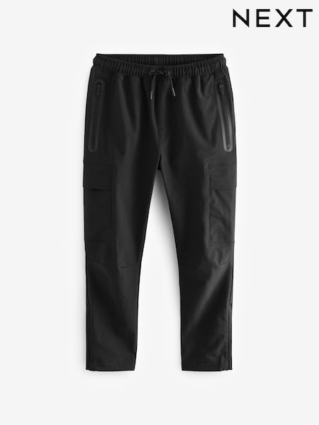 Black Tapered Leg Sporty Cargo Trousers (3-16yrs) (188269) | £20 - £25