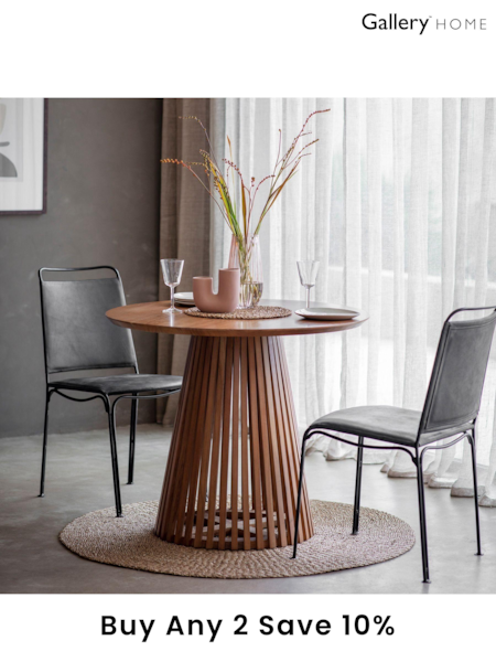 Gallery Home Natural Benton Slatted Dining Table (188409) | £562