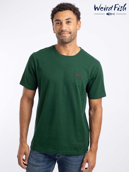 Green - Regular Weird Fish Fished Branded Cotton T-shirt