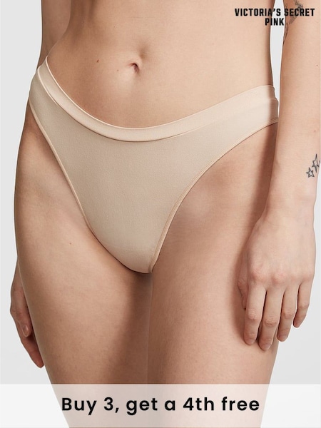 Victoria's Secret PINK Nude Marzipan Thong Knickers (189229) | £9