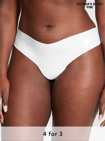 Victoria's Secret PINK White Thong Knickers (189551) | £9