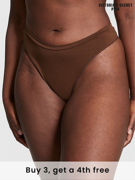 Victoria's Secret PINK Ganache Nude Seamless High Leg Thong Knickers (189600) | £9