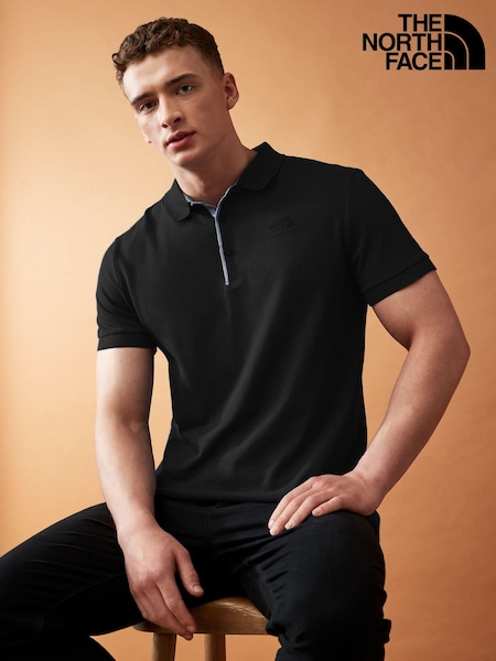 The North Face Black 100% Cotton Premium Pique Polo Shirt (189934) | £48