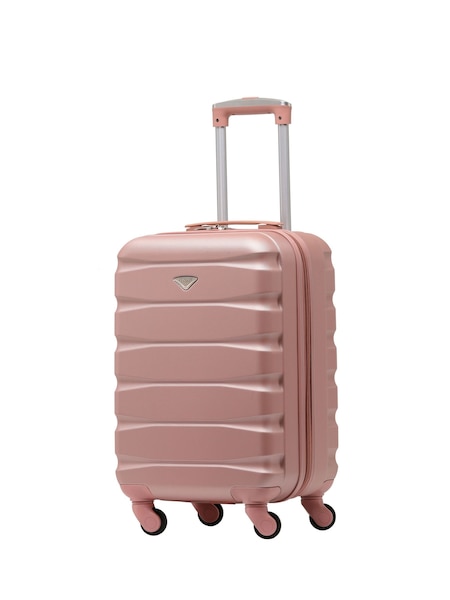Flight Knight Rose Gold 55x35x25cm 4 Wheel ABS Hard Case Cab Luggage (189975) | £50