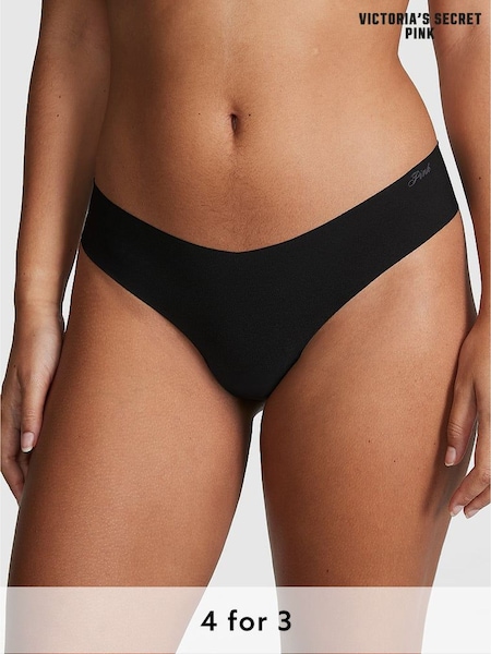 Victoria's Secret PINK Black Thong Knickers (190126) | £9