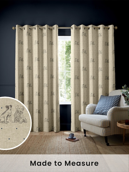 Emily Bond Indigo Blue 100% Cotton Millie Made to Measure Curtains (190139) | £91