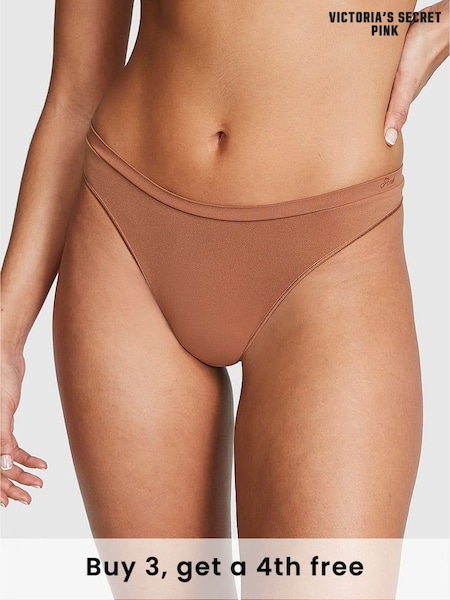 Victoria's Secret PINK Nude Caramel Thong Knickers (190154) | £9
