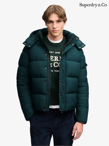 Green - Regular Superdry Premium Ripstop Puffer Jacket