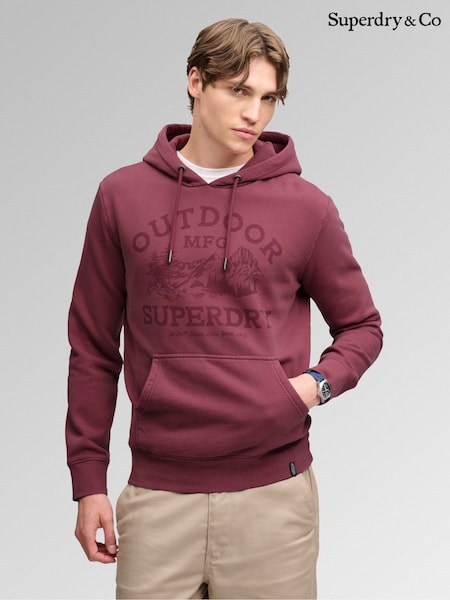 Purple - Regular Superdry Outdoor Icon Hoodie