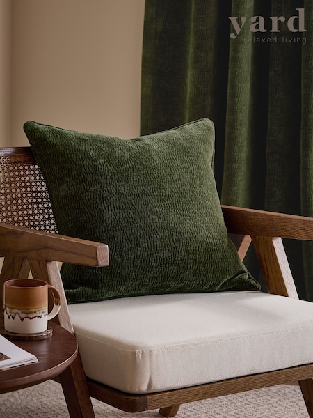 Yard Heath Washed Velvet Textured Fibre Filled Cushion