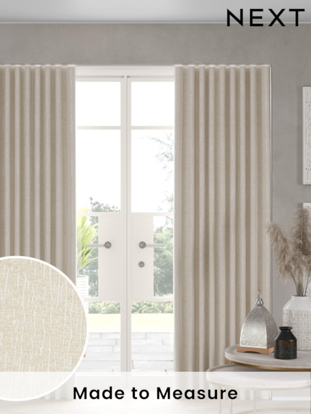 Light Natural Chenille Made to Measure Curtains (191014) | £100
