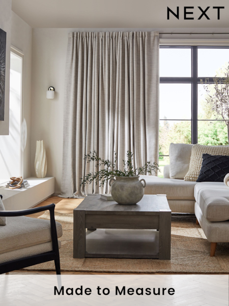 Natural Textured Made to Measure Curtains (191051) | £91