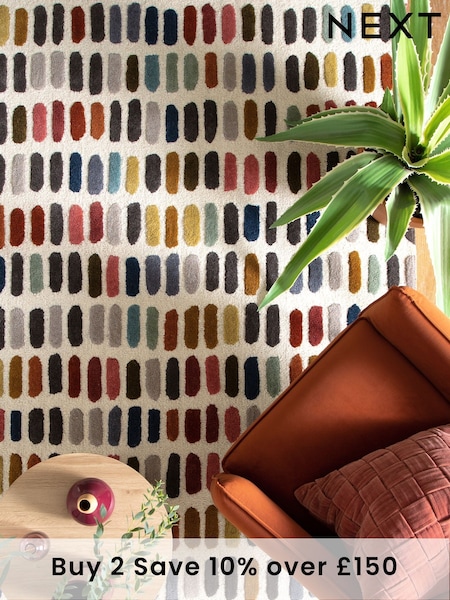 Multicoloured Sketch Rug (191286) | £95 - £365