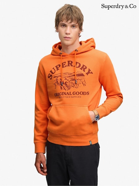 Orange - Regular Superdry Outdoor Icon Hoodie