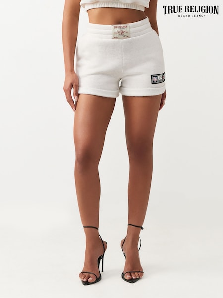 Grey - True Religion Sporty Foldover Patch Shorts