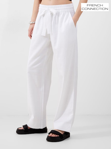 French Connection White Bodie Blend Trousers (193681) | £59