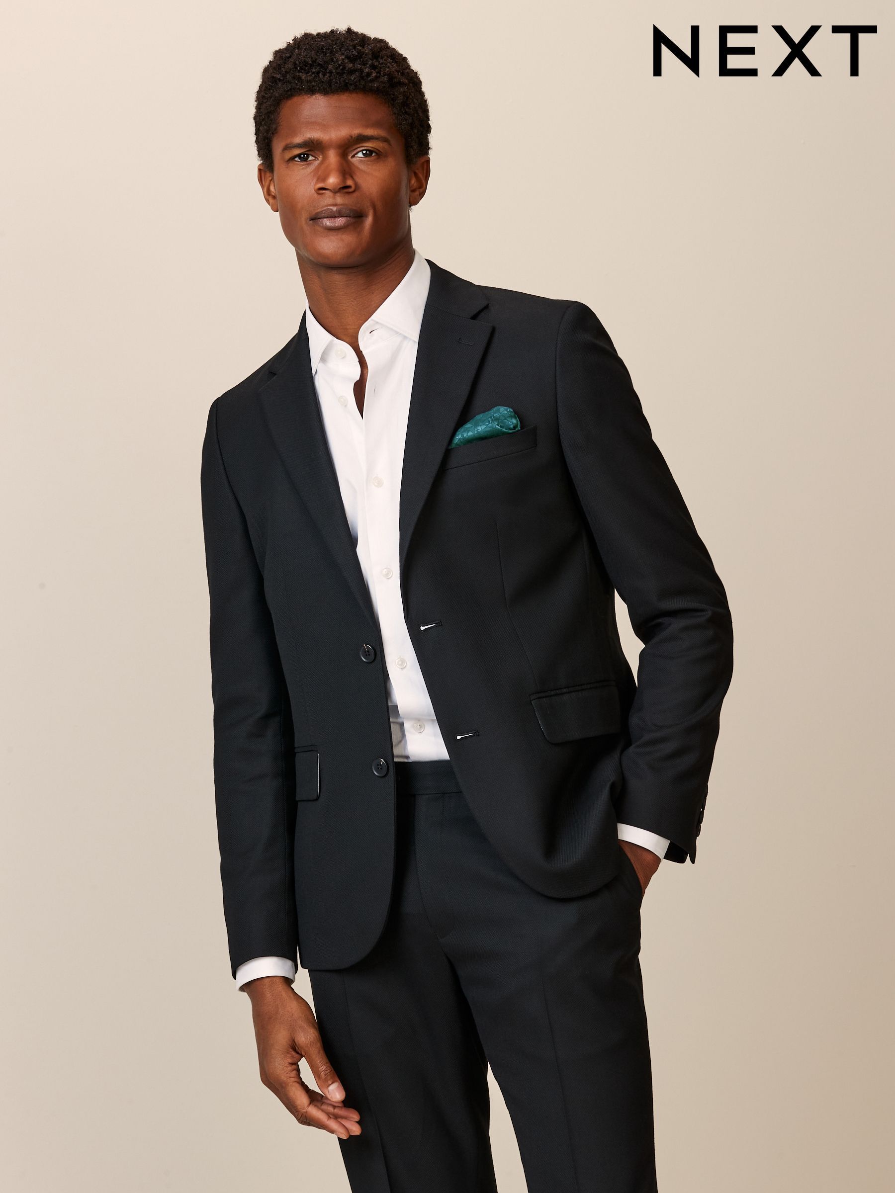 Men s Black Skinny Suits Next Official Site