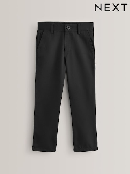 Black Slim Waist School Jean Style Trousers (3-17yrs) (194361) | £8 - £16