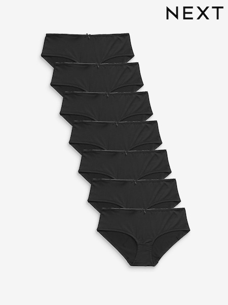 Black Short Microfibre Knickers 7 Pack (194976) | £16