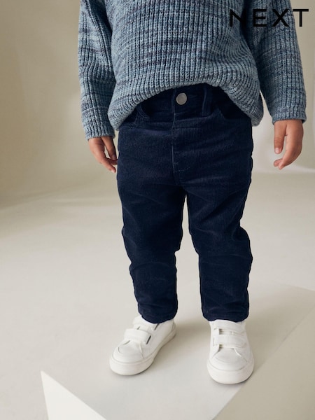 Navy Corduroy Trousers (3mths-7yrs) (195238) | £11 - £13
