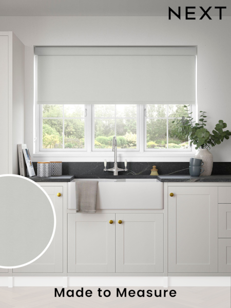 Mist Grey Glow Made to Measure Blackout Roller Blind (196135) | £55