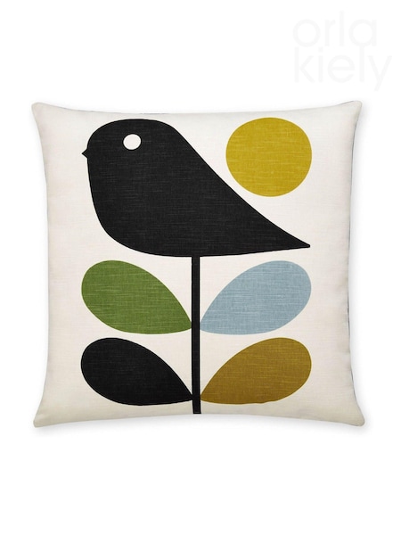 Orla Kiely Duck Egg 100% Cotton Early Bird Cushion (196164) | £38