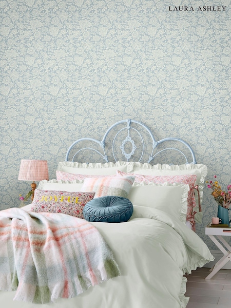 Laura Ashley Pale Seaspray Blue Trailing Laurissa 10M Wallpaper (196814) | £48