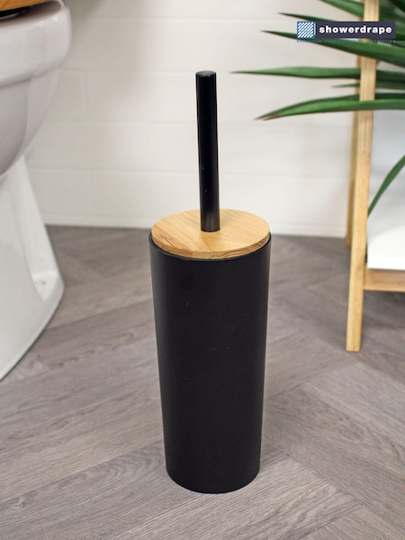 Showerdrape Black Sonata Toilet Brush Holder (196887) | £25.50