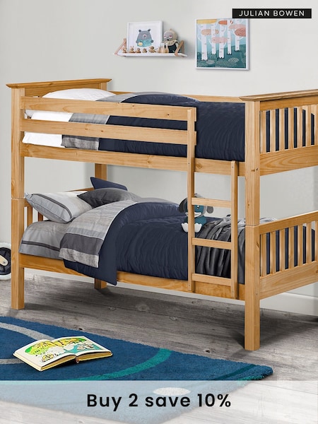 Julian Bowen Natural Barcelona Pine Bunk Bed (197176) | £535