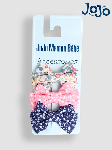 JoJo Maman Bébé Multi 3-Pack Bow Clips (197746) | £7.50