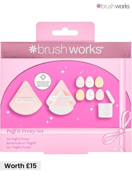 Multi - Brush Works Puff It Pretty Gift Set (worth £15)